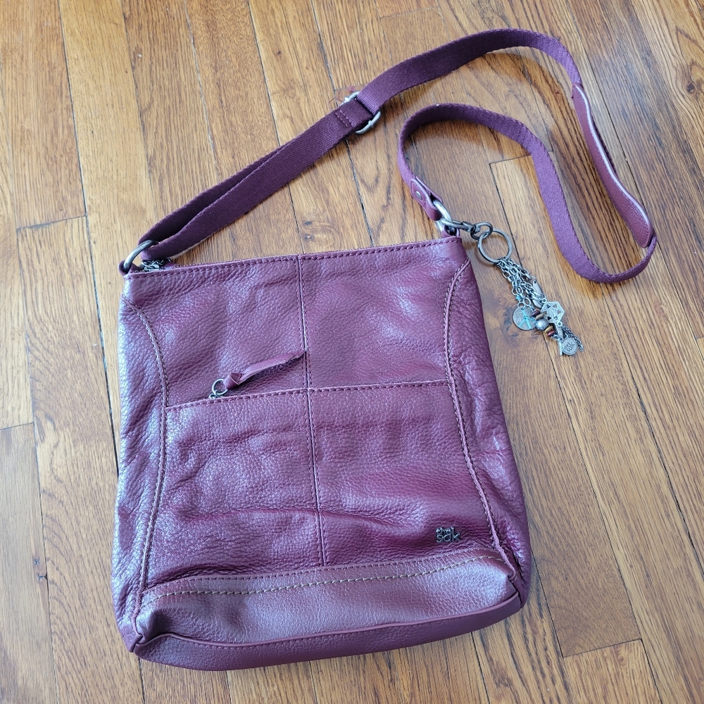 The Sak Lucia burgundy leather crossbody